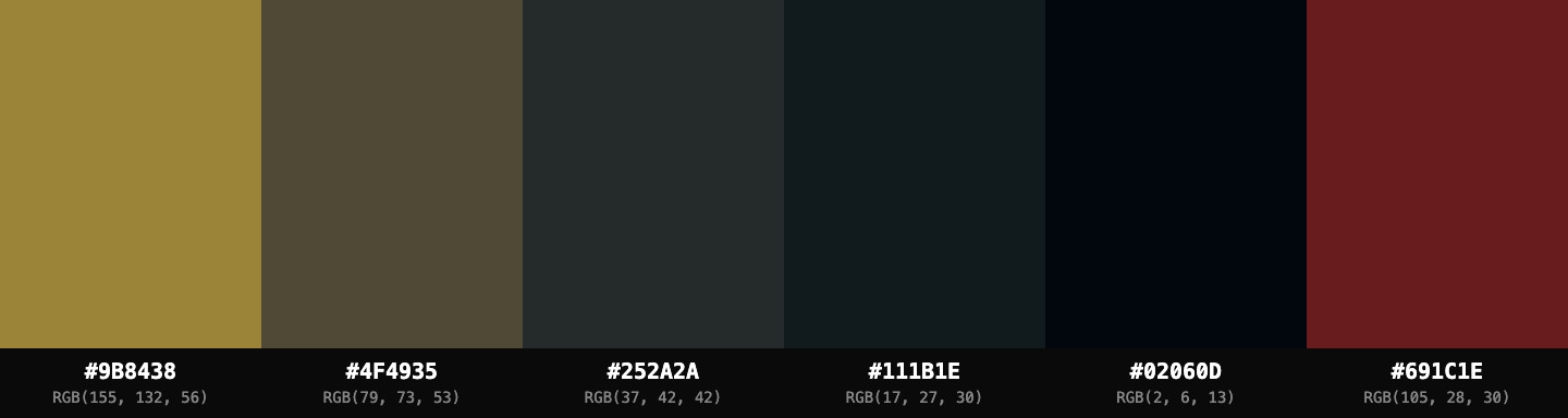 Colour palette for Quiet Portrait